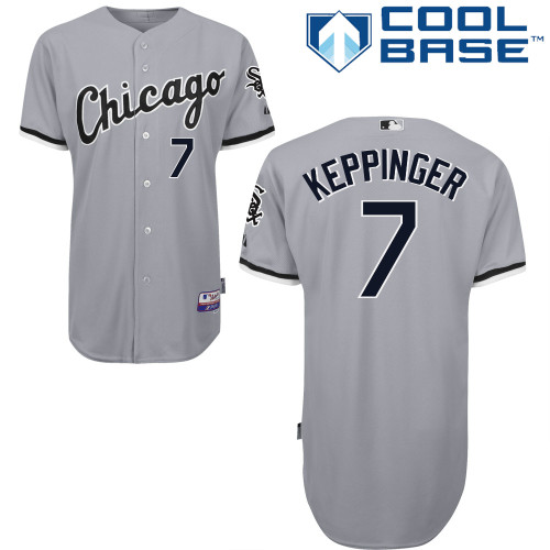 Jeff Keppinger #7 mlb Jersey-Chicago White Sox Women's Authentic Road Gray Cool Base Baseball Jersey